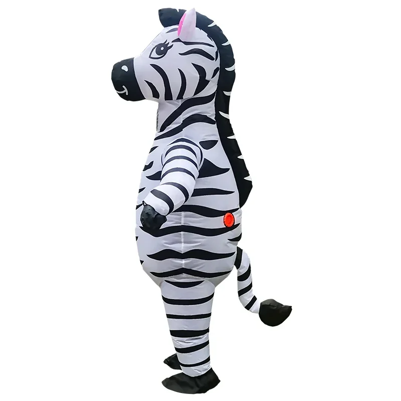 

New Zebra Inflatable Costume Halloween Costume for Adult Full Body Cute Black White Animal Carnival Party Role Play Disfraces