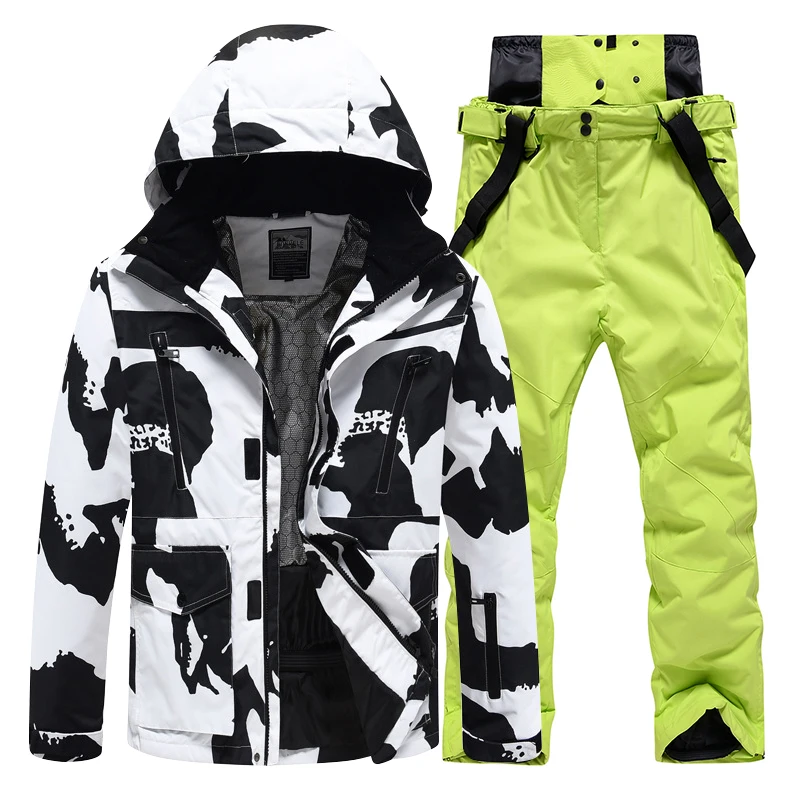 

-30 ℃ men and women Ski suit set Suitable for outdoor and indoor skiing activities Windproof, snowproof, warm and breathable