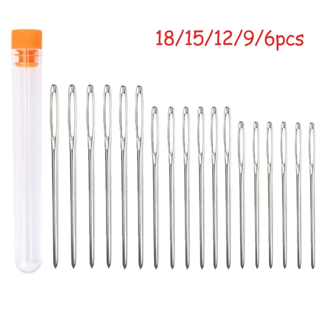 Stainless Steel Knitting Needles  Hand Sewing Needles Large Eyes - 20pcs Large  Eye - Aliexpress