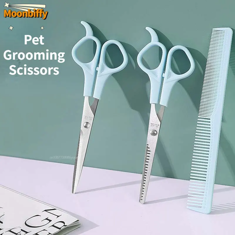 Pet Grooming Scissors Straight Shears Cats Animal Hair Thinning Scissors Pet Accessories Hair Cutting Tool Dog