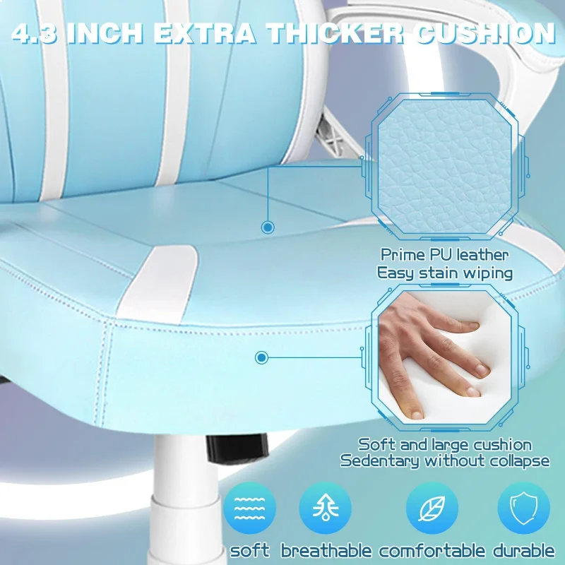 JOYFLY ゲーミングチェア ゲーミング pc チェア 腰部支持を有する ゲーム用チェア ??椅 パソコンチェア オフィスチェア 椅子テレ JOYFLY Ergonomic Gamer Chair, Sturdy Office \u0026 Computer Chair, PU