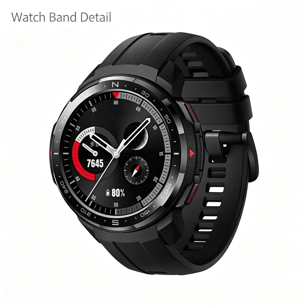 Silicone Sport Strap for Huawei Honor GS Pro – Soft and Durable Wristband Accessory for Smartwatch