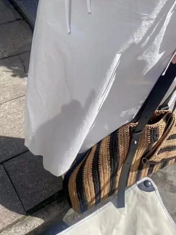 Women's Large Capacity Shoulder Bag Summer Straw Woven Basket Handbag Fashion Female Luxury Designer Beach Bag Bali Shopper Tote