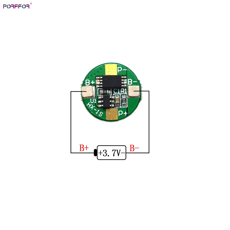 소형 원형 BMS 보드, PCM PCBA 2A, 1S 2A, 3.7V