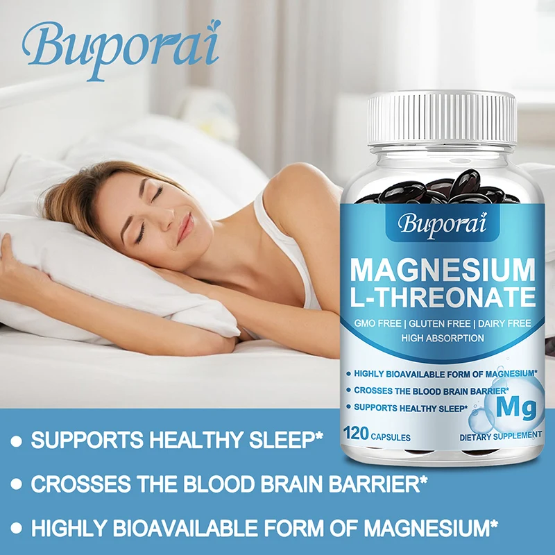 Bottle label and capsules of Magnesium L Threonate