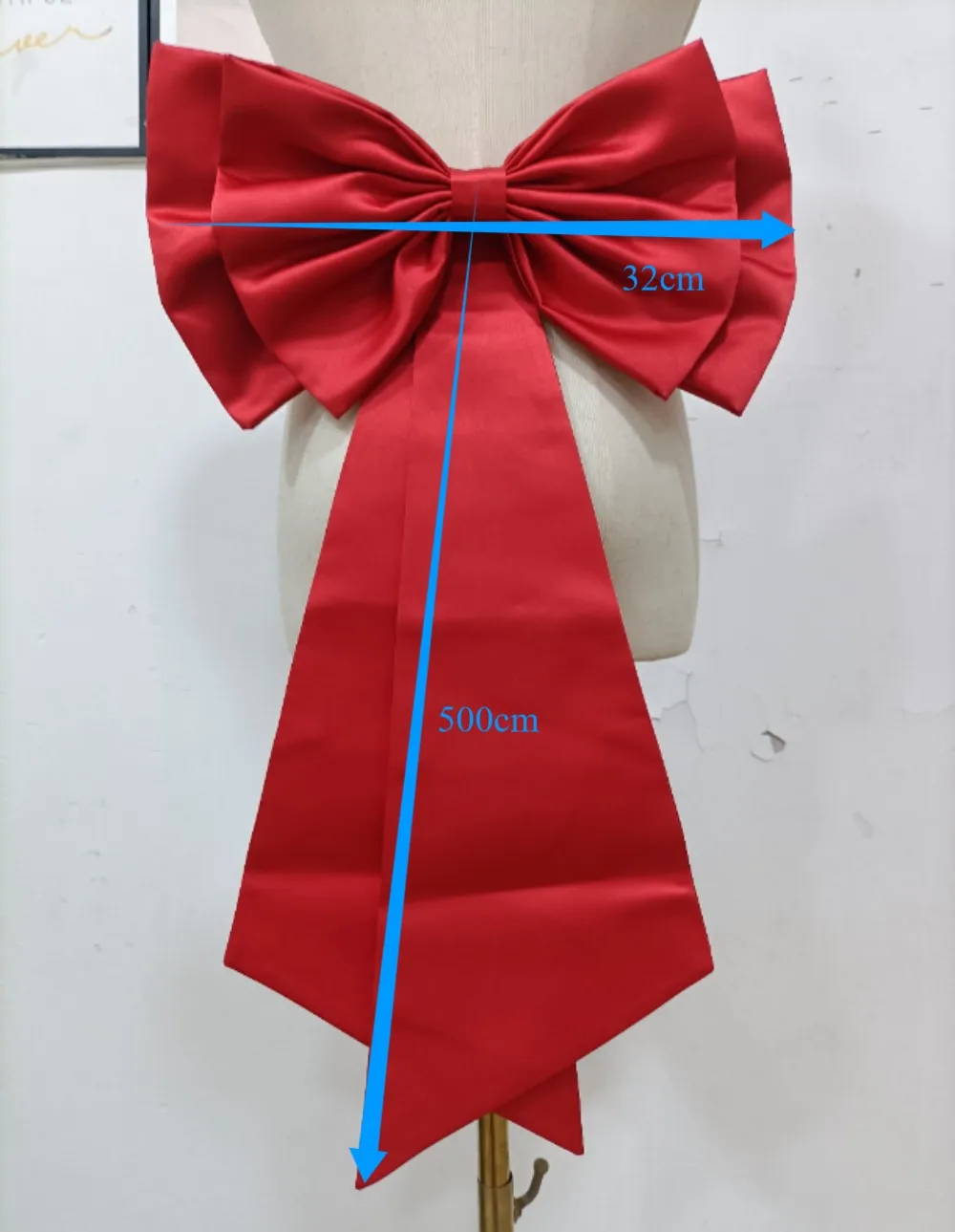 Colorful satin bow detachable wedding satin bow accessory