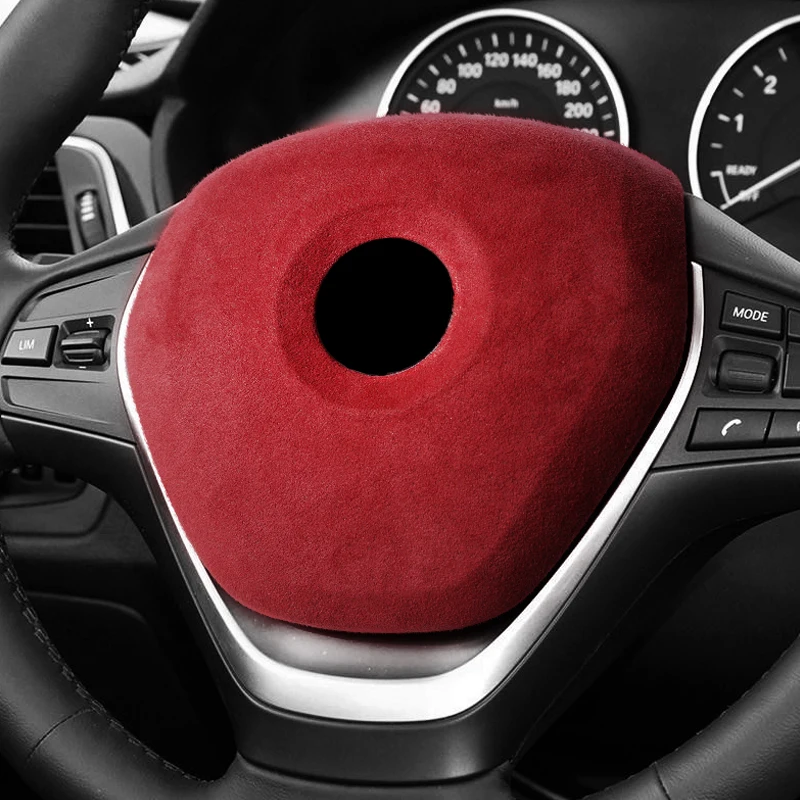 ALCANTARA Wrap Car Steering Wheel Airbag ABS Cover For Ford – Couture  Motoring