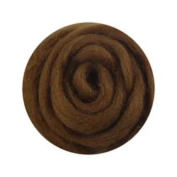 Large 50g Wool Felt Package, Soft and Smooth, Imported from Queensland, Australia, Premium Quality for Needle and Wet Felting (91 wood brown)