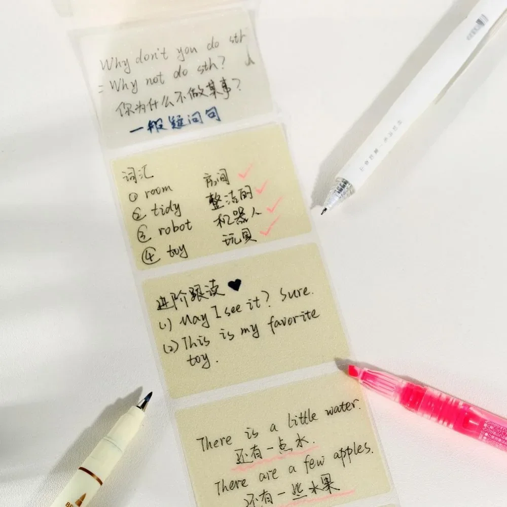 126 Sheets Color Matte Sticky Notes Pads Stationery Paper Stickers Posted It Memo Notepad Notebook Pull-out Message Sticker 3