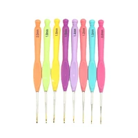Crochets en aluminium avec poignée en caoutchouc coloré, 8 pièces, 0.8-2.0mm 5