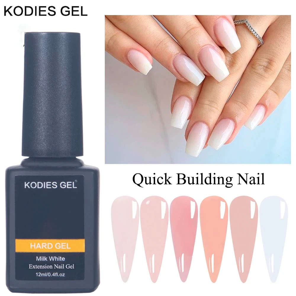 12ml Poly Builder Nails Extension Gel - Milky White/Clear