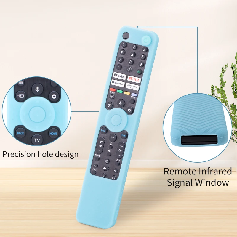 Silicone Remote Case Silicone Remote Cover Silicone Remote Sleeve Remote Controller Cover Silicone Case Protector Luminous Silicone Remote Cover Case Sony Bravia TV Remote RMF-TX500U RMF-TX500E RMF-TX600E Smart Voice Controller