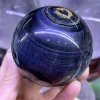 Natural Blue Tiger Eye Jasper Ball Quartz Crystal Reiki Divination Home Energy Crystal 4