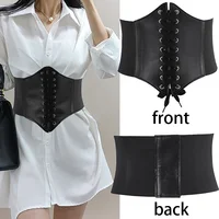 Corset femme gaine amincissante Sexy large ceinture en cuir Cummerbunds sangle ceintures pour femmes taille haute minceur Corsets et Bustiers,corset femme 2