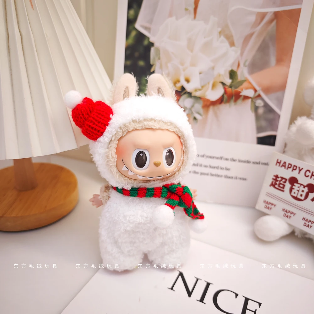 thumbnail image 1 of Muñeca Labubu de alta calidad, solo ropa de moda, figura modelo, muñeca, ropa pequeña, sudadera con capucha a juego de colores, adorno, lindo regalo de Navidad, 1 of 5