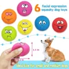 6pc Latex Dog Squeaky Toys Soft Smiley Face Dog Toys Chewing Squeaky Toy Fetch Play Balls for Puppy Small Pets Dog Accessories 1