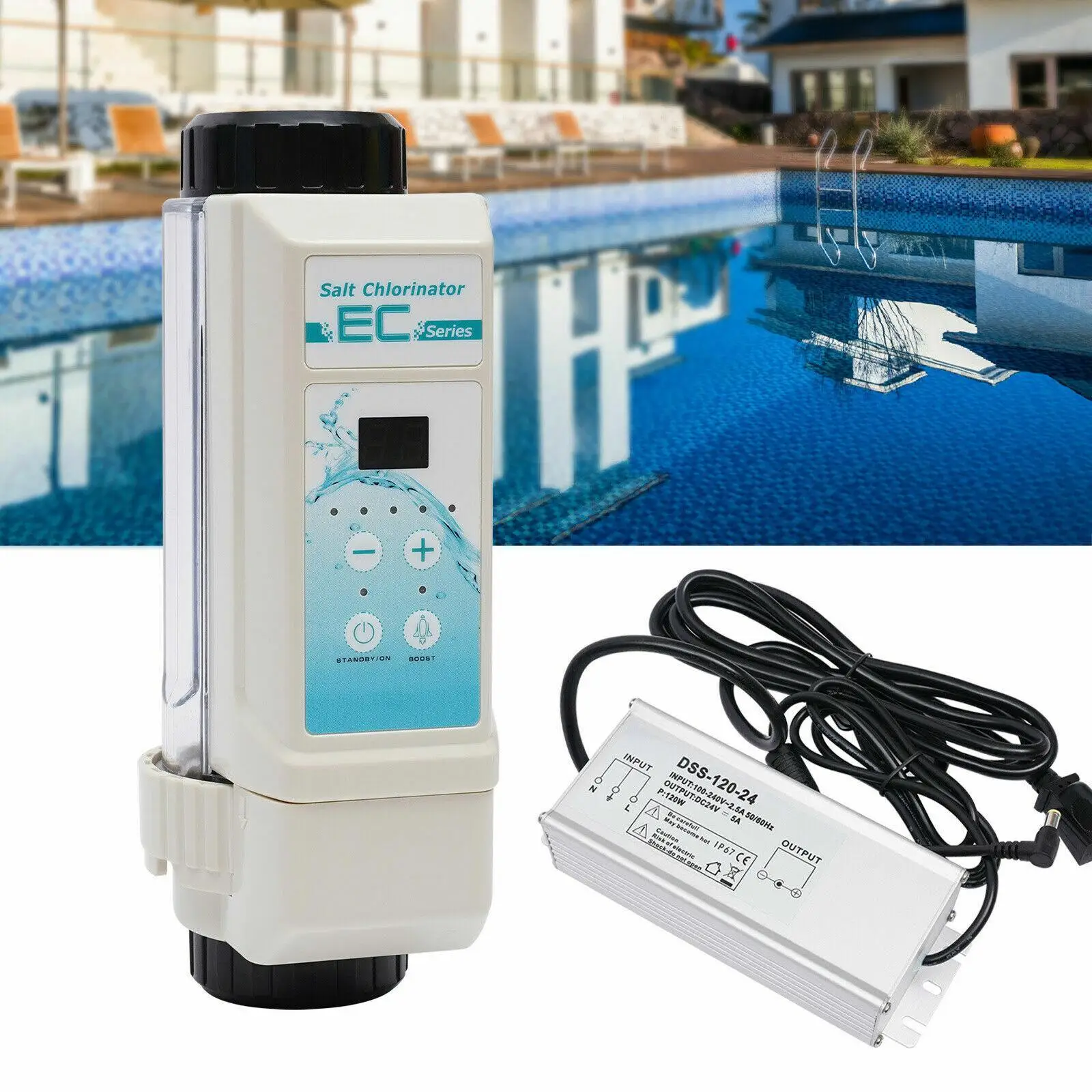 

AP02 Complete Salt Water Pool Chlorine Generator System for 26000 Gallon Chlorinator