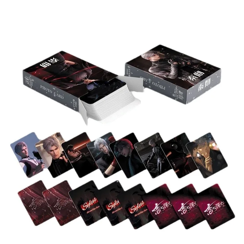 55Pcs Love And Deepspace Game Laser Lomo Card Rafayel Sylus Zayne Xavier Character HD Photo Cards Fans Collection Gift