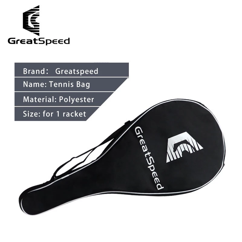 Greatspeed Padel Bag for 1 Racquet Beach Tenis Bag  Black Sports Protevtice Bags Women Men Paddele Tennis Racket Cover