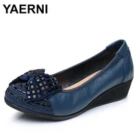 Summer Comfortable Woman Shoe Genuine Leather Soft Bottom Square Head Summer Shoes Women Large Size Flat Silver Barefoot Slip-on 1