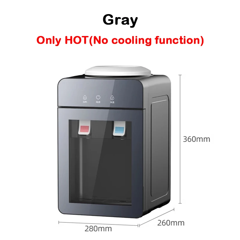 Distributeur D'eau Sur Pied 500W/90W - Eau Chaude, Froide Et Tempérée - Capacité 2L/h Froid, 5L/h Chaud - Pour Bureau Et Maison