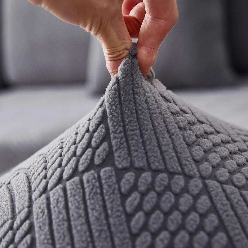 1pc jacquard plush sofa cushion cover, chalse long cover, back cushion slipcover ,stretch protector for 1/2/3/4 seat couch cover 4
