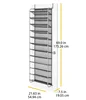 NEW 12-Tier Over The Door Shoe Rack for 36 Pairs, Metal, Gray 2