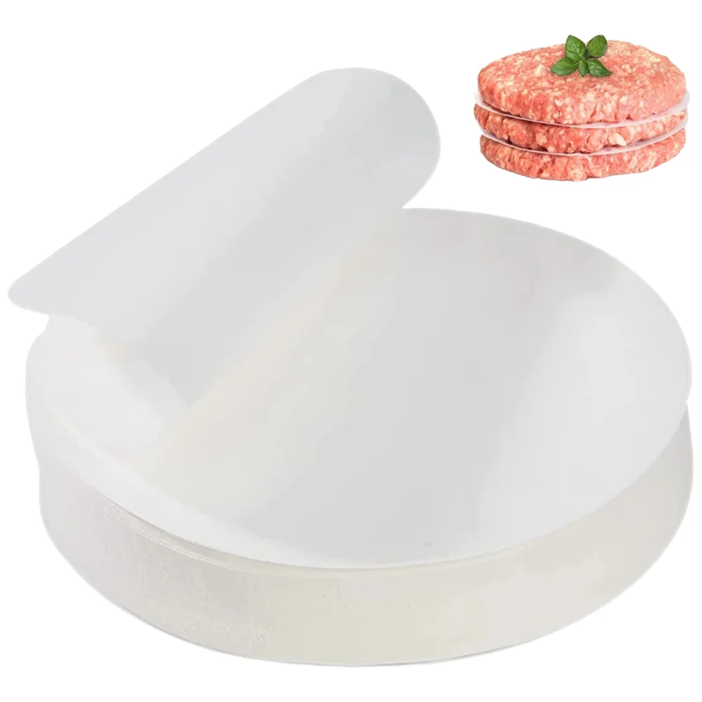 200 Pcs Separate Burgers Paper Convenient Baking Unbleached Patty White Raw Wood Pulp