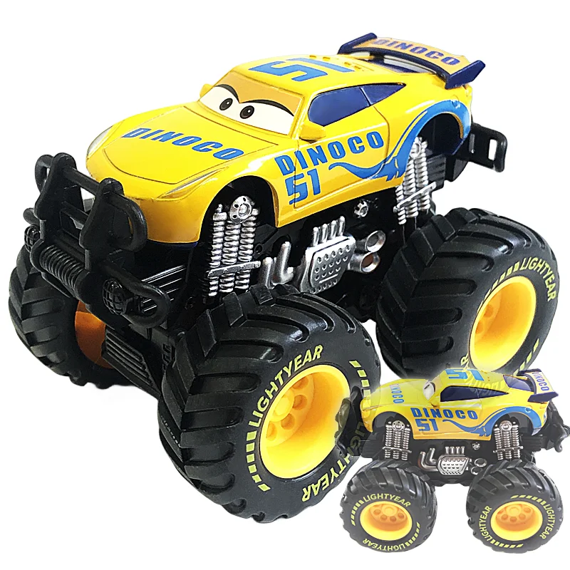 Metal car toys Disney Pixar Cars Lightning McQueen SUV Black Storm Jackson Cruz Mater Big wheel Offroad Metal Cars Toy Kids Christmas Gifts