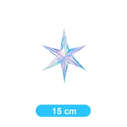 Iridescent Honeycomb Ball & Snowflake Garland Christmas Ornaments - 1Pcs (Iridescent Star 15CM)