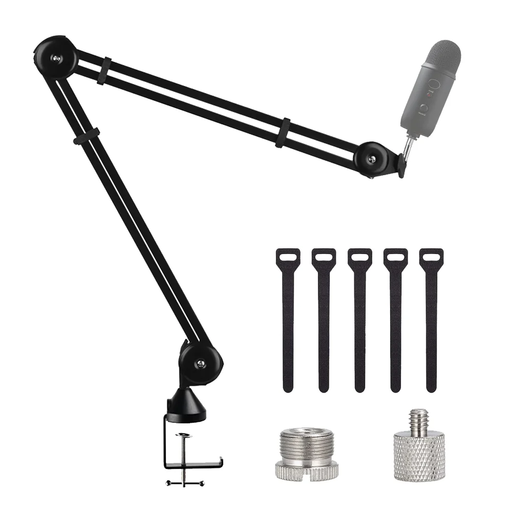 Bomge Heavy Duty Microfono Boom Arm Stand Sospensione Regolabile Forbice Supporto Per Microfono Aggiornato Per Staffa Blue Yeti Blue Snowball