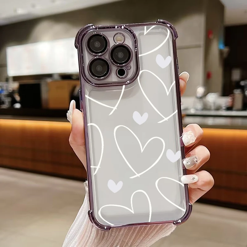 Luxury Love Heart Airbag Phone Case Cover