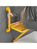 Bathroom folding stool with double armrests toilet bath stool 3
