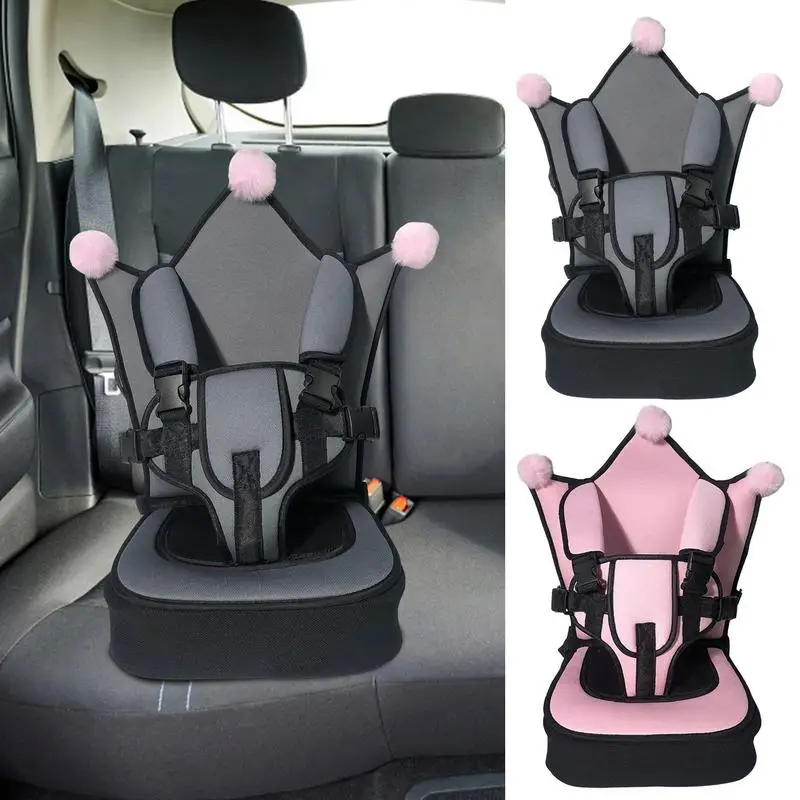 Baby Safety Seat Mat Kids Breathable Chairs Mats Baby Car Seat Cushion Adjustable Stroller Seat  For 6 Months To 12 Years Old