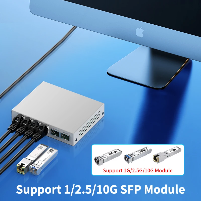 HORACO　10G/2.5G スイッチングハブ HORACO 16 Port 2.5G Switch 2 Port 10G SFP+ Slot Unmanaged