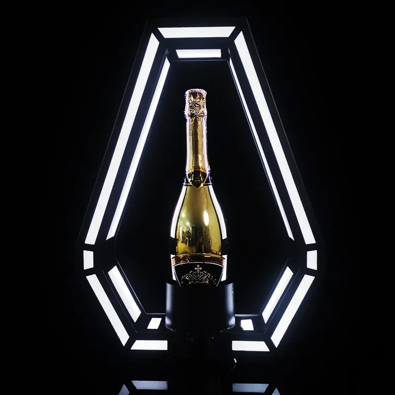 Rechargeable LED Champagne Wine Bottle Glorifier Display Stand VIP Presenter Service for Night Club Lounge Bar Party Decoration