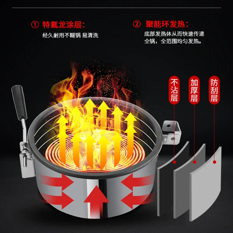 Commercial popcorn machine stall with fully automatic new small household popcorn machine night market special pot fruit