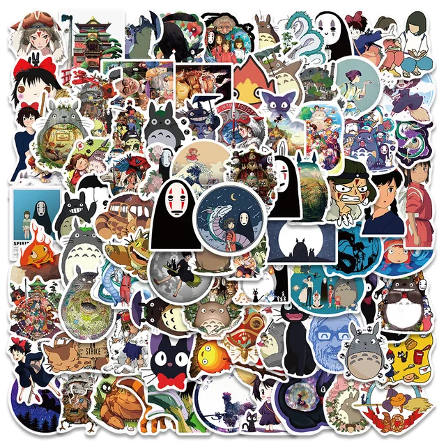10/50/100PCS Cartoon Hayao Miyazaki Stickers Japanese Anime Totoro Motorcycle Phone Suitcase Laptop Skateboard Graffiti Sticker