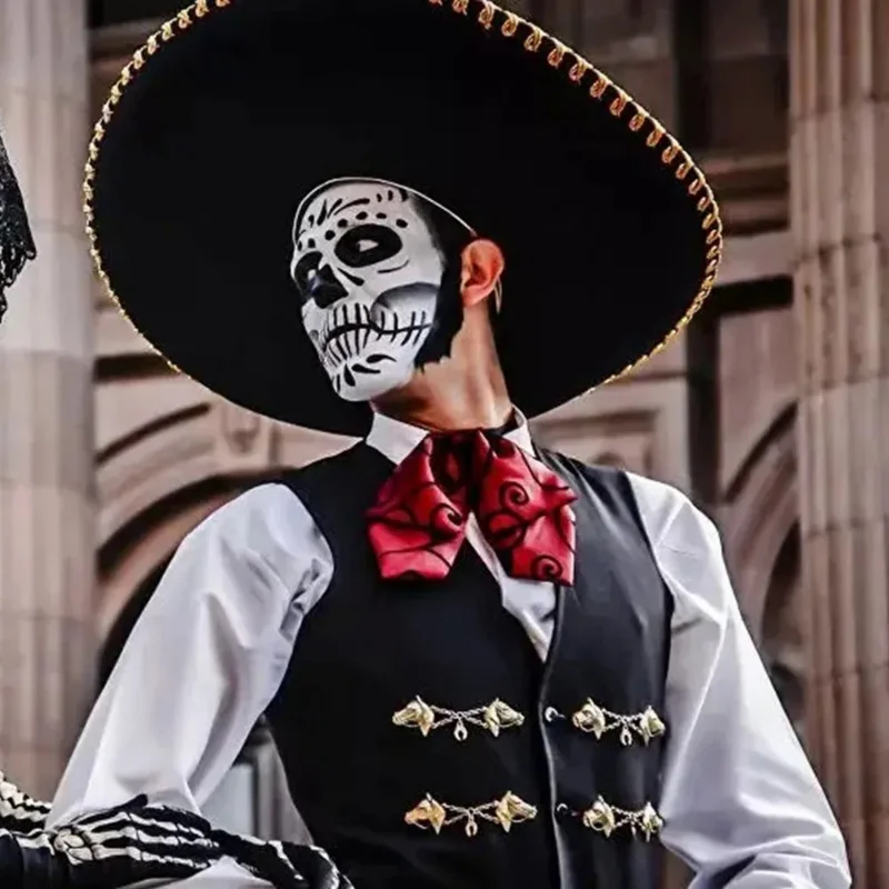 

Day Of The Dead Cosplay Halloween Costume For Adult And Kids Mexican Unisex Costume Mariachi Party Set Matador Carnival Cosplay