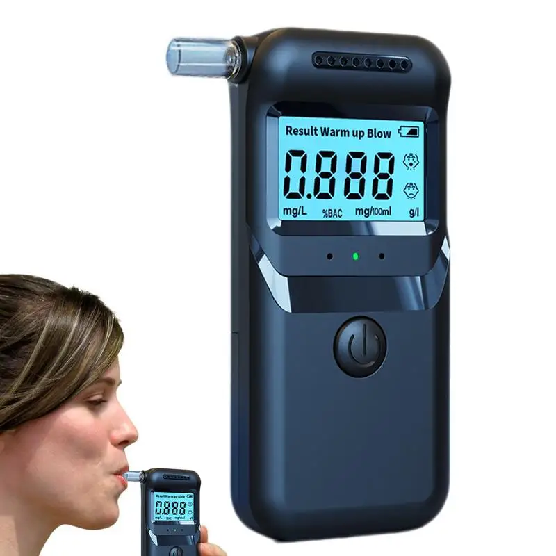 Lightweight Digital Alcohol Tester Professional Alcohol Detector Breathalyzer Polices Alcotester LCD Display Drunk Driving Test alcohol tester breath alcohol tester