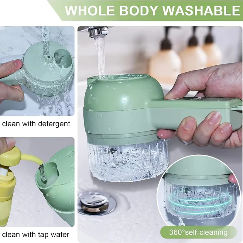 Multifunctional Electric Vegetable Chopper, Convenient Gadget for Home Kitchen, Fruit, Vegetable and Meat Chopping Tools for food processor