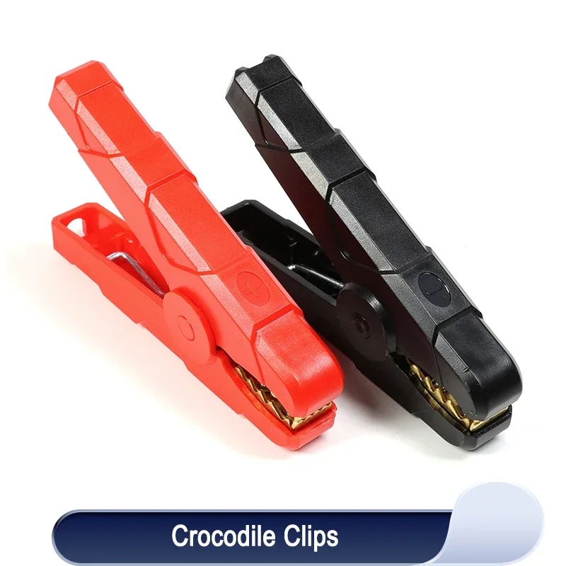 

Crocodile Clips Set Car Caravan Van Battery Test Lead Clips Plug Power 30A 50A 100A 300A Black + Red Alligator Clip Connector