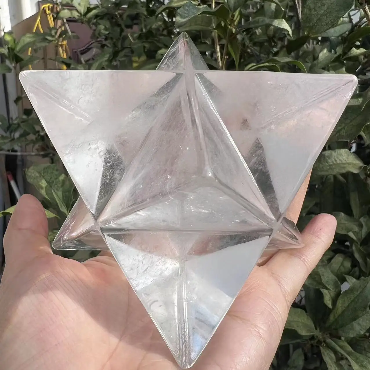 10CM Natural Clear Crystal Merkaba Pendulum Crystal Stones Merkaba Stars Energy Minerals Jewelry Healing Decoration 6