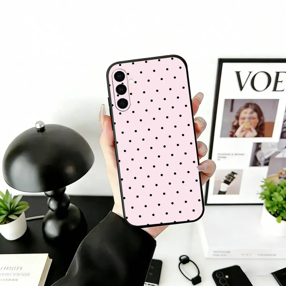 Classic Polka Dot Soft Black Phone Case