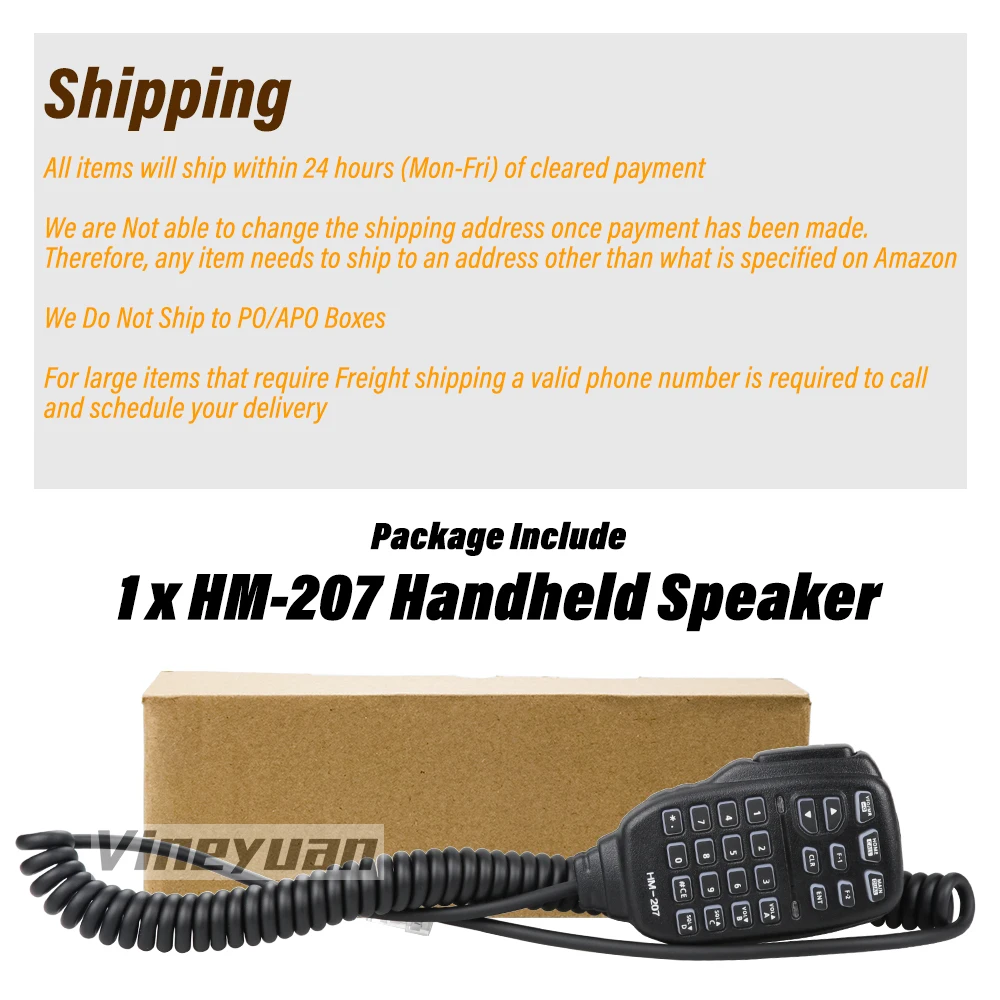 Replacement HM-207 Handheld Control Microphone for ICOM IC-2730E ID-5100A ID-5100E IC-2730A Radios Digital Mobile Microphone