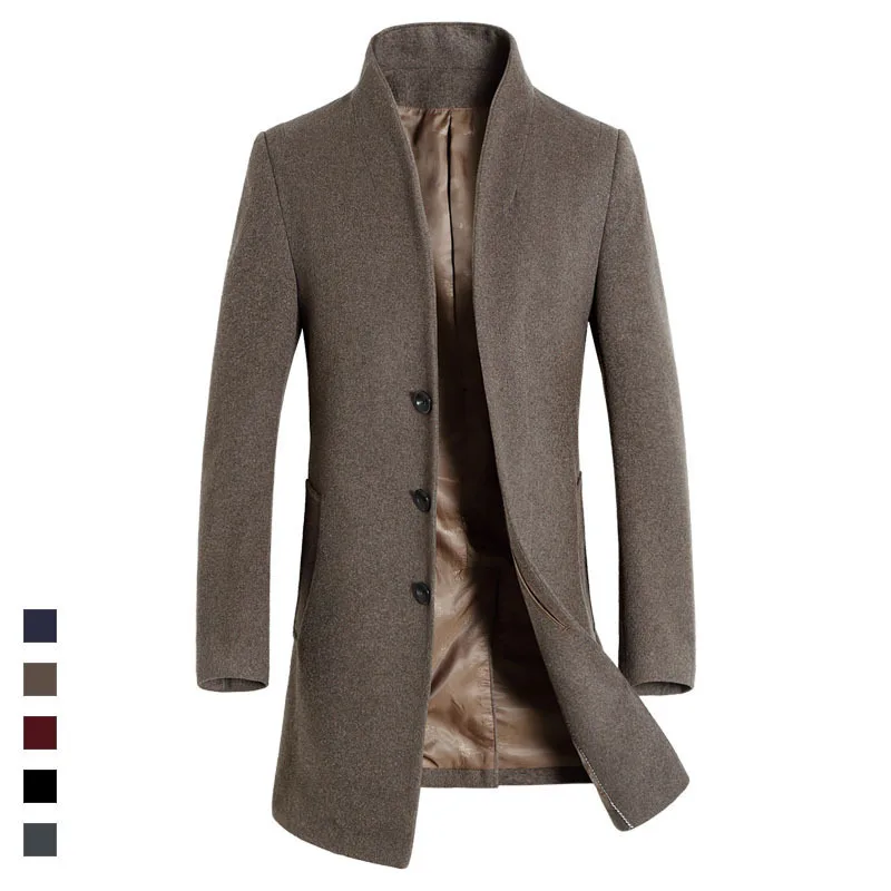 2023 New men's wool coat, popular casual  trench coat in Europe and America,  clothing jacket commercial affairs