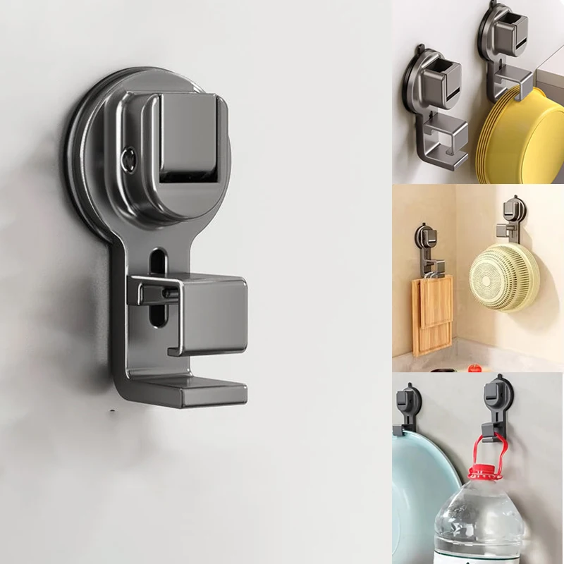 New Suction cup hook Self Adhesive Hooks Multifunctional Hooks Kitchen Hook Self Adhesive Wall Hooks Suction Cup Hook Heavy Duty Hooks Wall Mounted Basin Hook Bathroom Organizer Home Storage Accessories Wall mounted washbasin storage hook bracket Bathroom basin storage rack bracket Space saving plastic