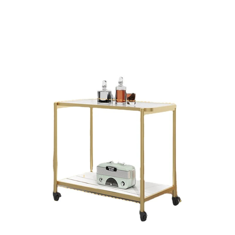 

YY Nordic Light Luxury Small Apartment Living Room Sofa Side Table Bedroom Changhong Glass Tea Table