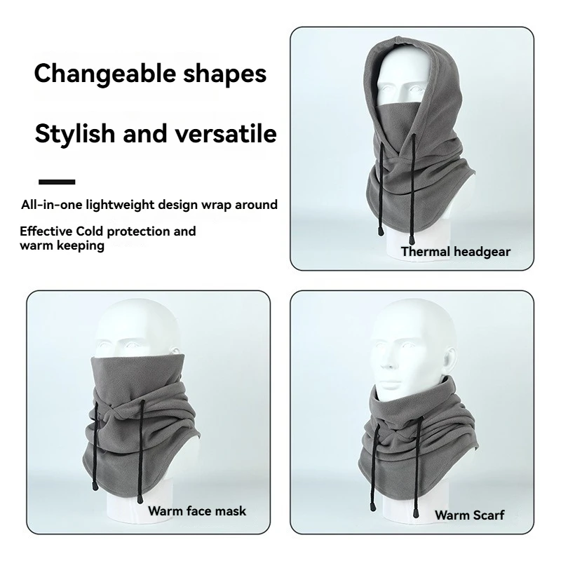 GTUBIKE High Quality Cycling Cap Ski Balaclava Winter Windproof Cap Outdoor Hood Cap Cold Padded Hood Beanies Plush Warm Hat