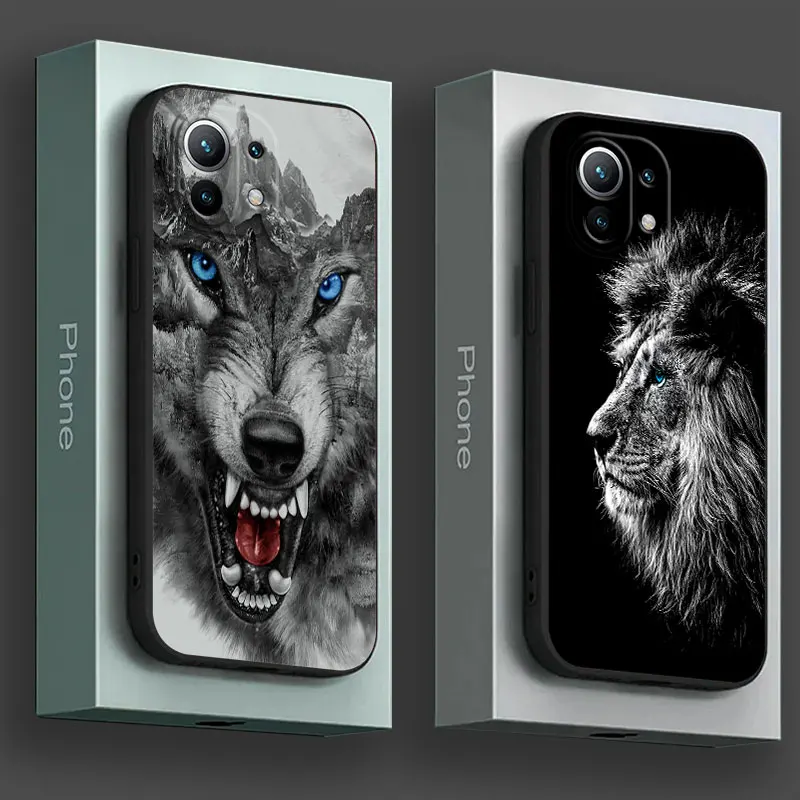 Animal Design Phone Case - Lion, Wolf, Tiger Cover